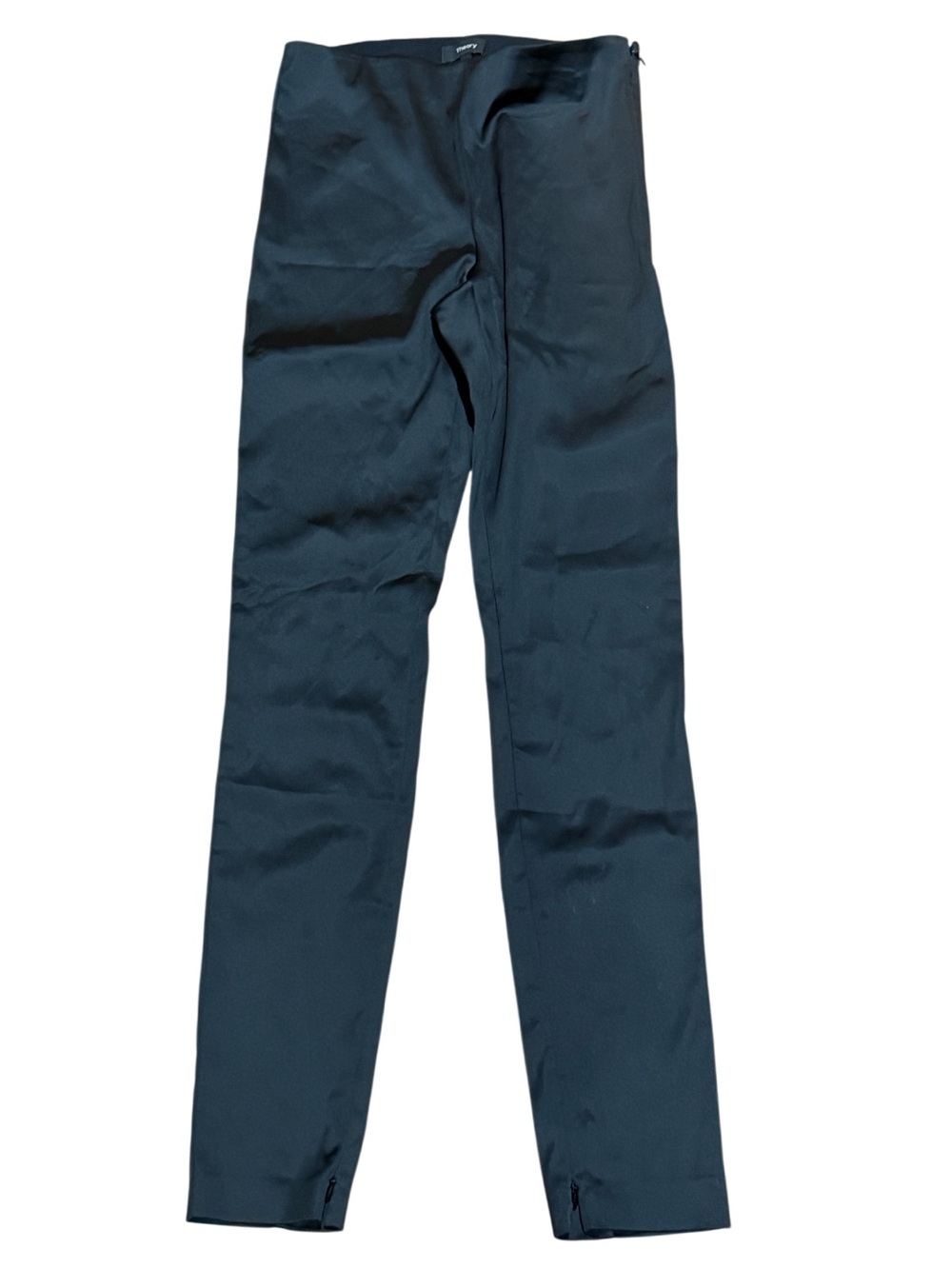 Theory Black Sheen Slim Leggings